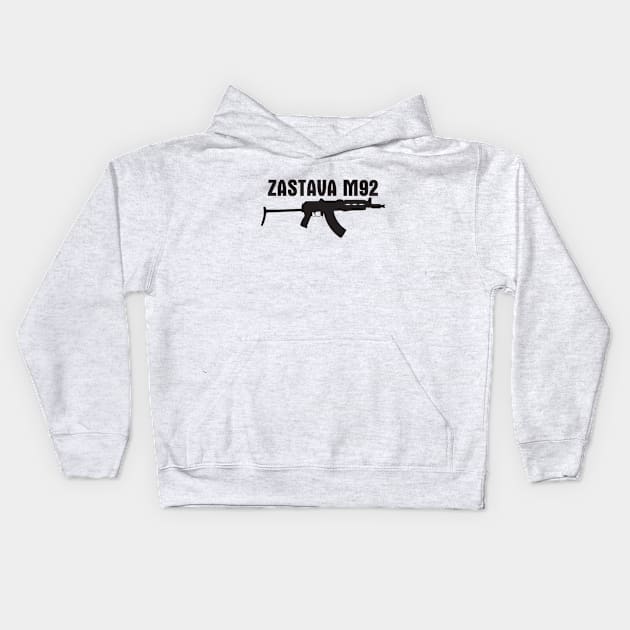 Sub Machine Gun Zastava M92 Kids Hoodie by FlyNeX